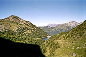 Alta Valle Brembana, Alpi Orobie -  Lago di Pian delle Casere dalla diga dei Laghi Gemelli. 